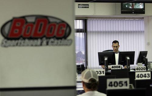 HIS JOB SINCE 2002: Alex Schultz, 28, speaks English, Spanish, and German. He earned a degree in political science, now he is setting betting lines on games.