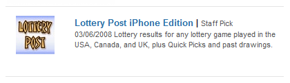 Lottery Post iPhone Edition