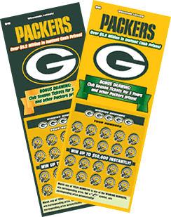 The Green Bay Packers instant scratch game from the Wisconsin Lottery lets players scratch and match for a chance to win up to $50,000, instantly.