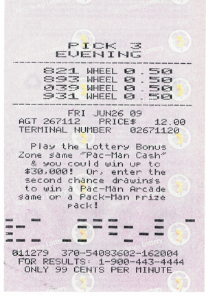 NJ Pick&nbsp;3 winner